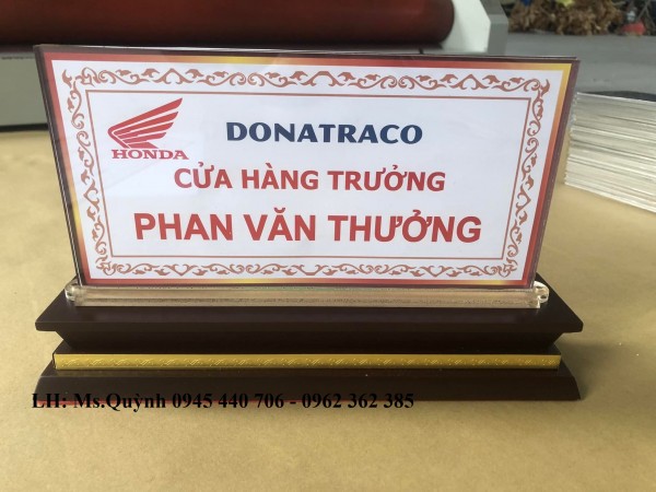 BẢNG CHỨC DANH ĐẾ GỖ