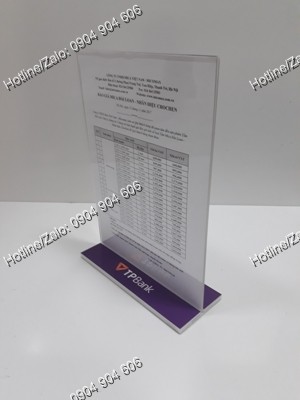 Menu mica chữ T TP Bank